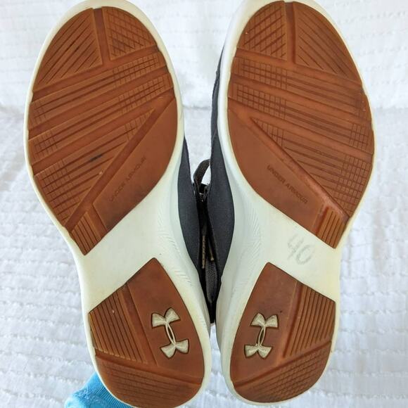 Under Armour Charged Pivot Gray Canvas Mid Top Sneaker size 8.5 - Picture 7 of 8